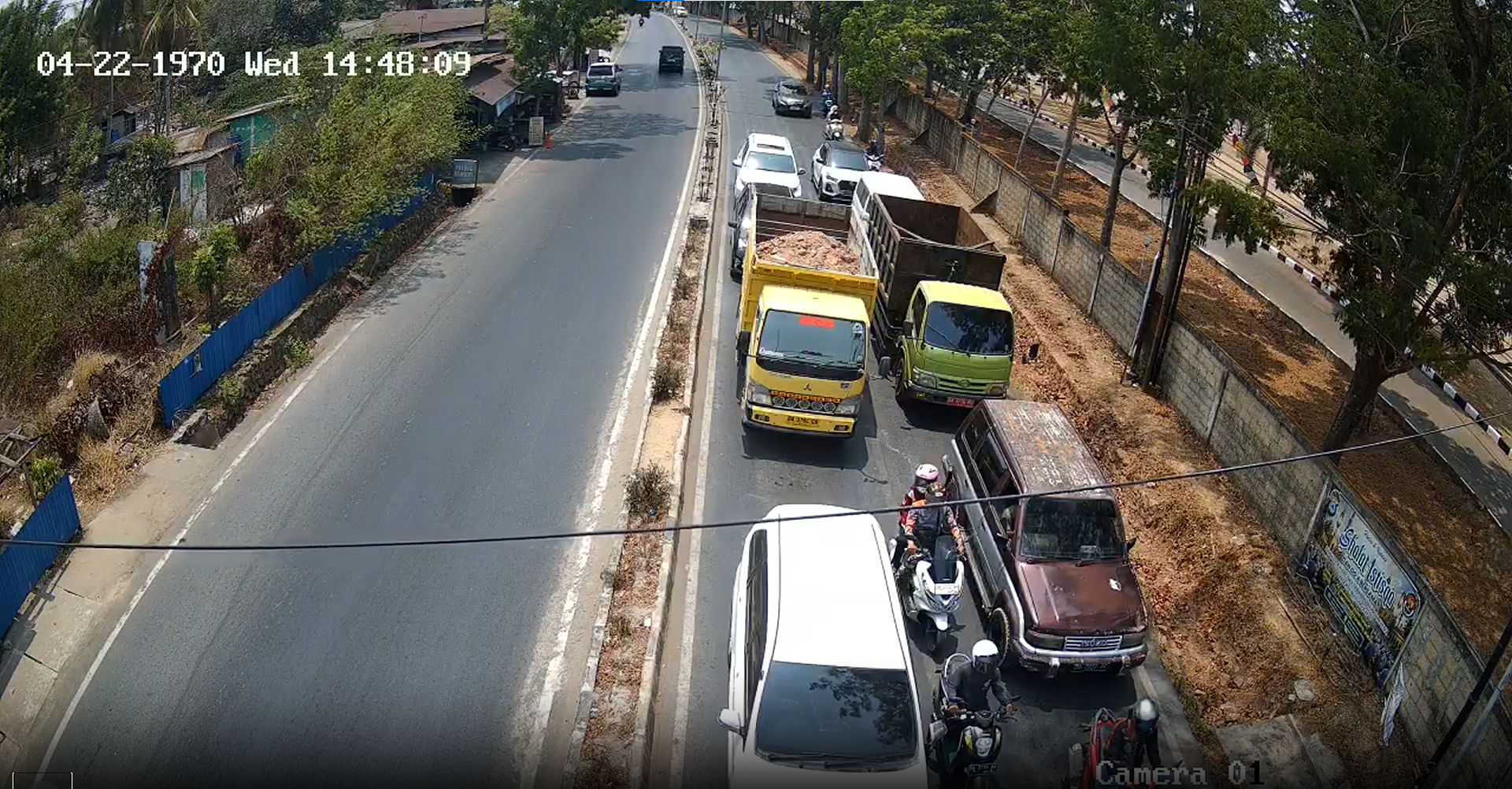Cuplikan rekaman kamera CCTV pemantau Brimob Fase 3 Kota Banjarbaru